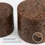 Ensemble de tables d'appoint gigognes 2 pièces de style campagnard rond avec finition en grain de bois tourbillon brun