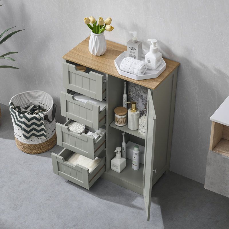 Milano Freestanding Bathroom Cabinet, Grey