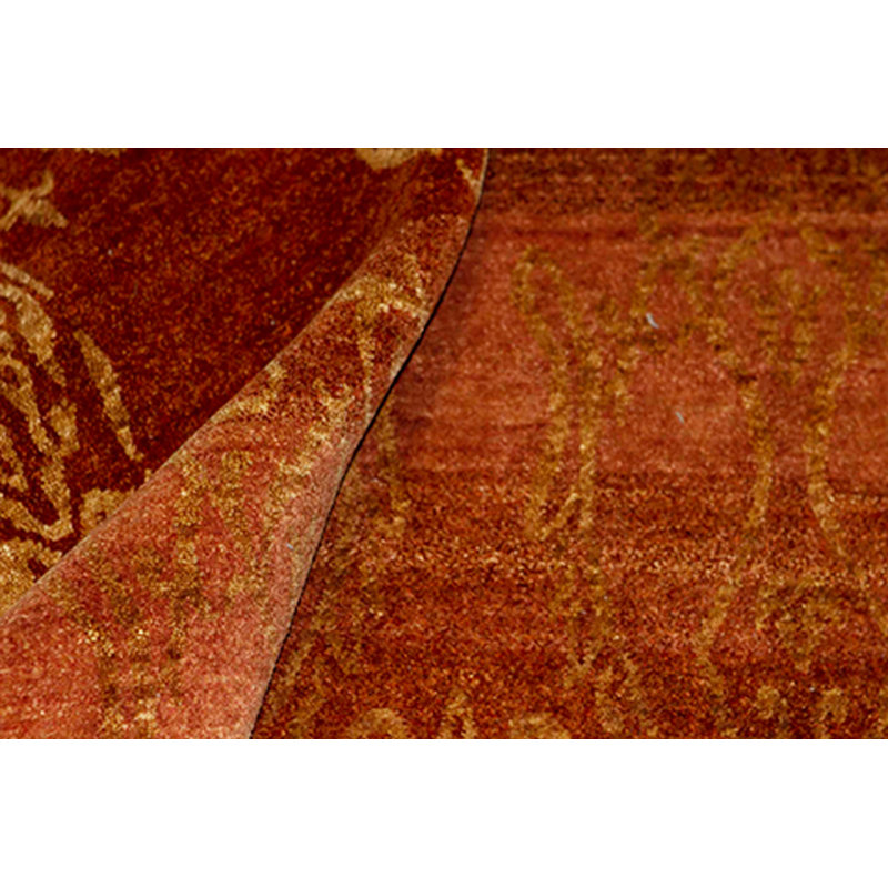 Ikat Area Rug in Rust/Gold