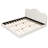 King Size Upholstered Platform Bed, Beige-220123183