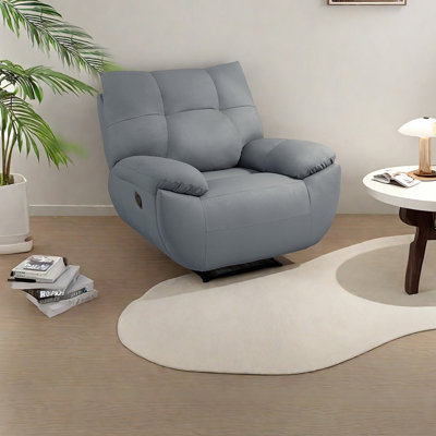 Comfortable faux leather lounge chair