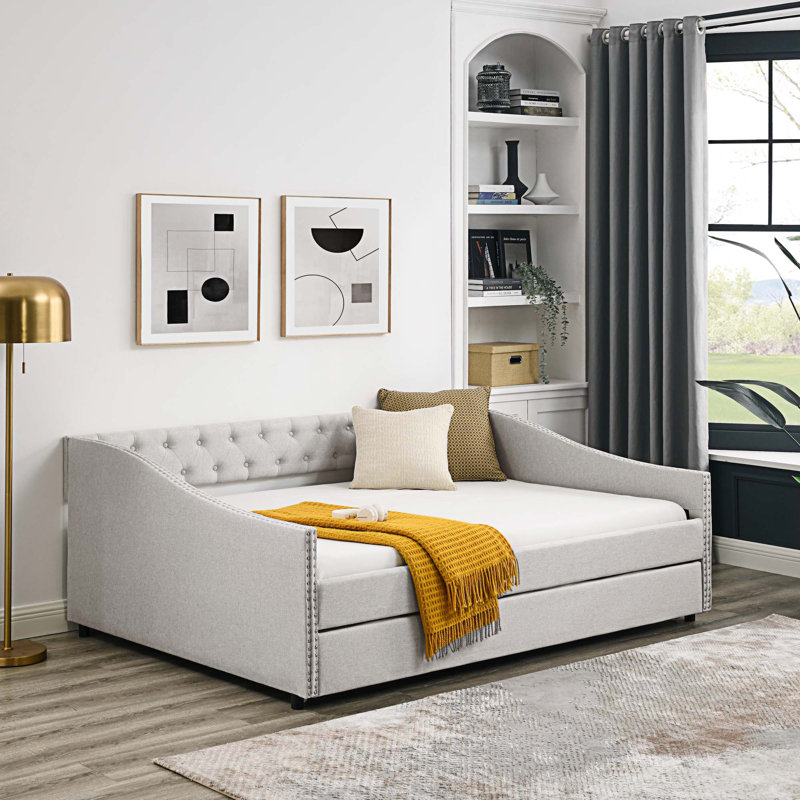 Lit de jour avec couchette Edmanuel, Beige
