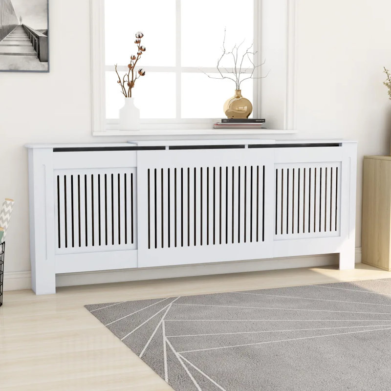 Bedelia Adjustable Radiator Cover, White