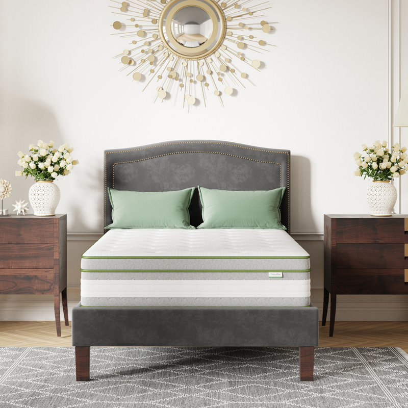 Home 12" Medium Firm Gel Memory Foam Hybrid Mattress, Simple