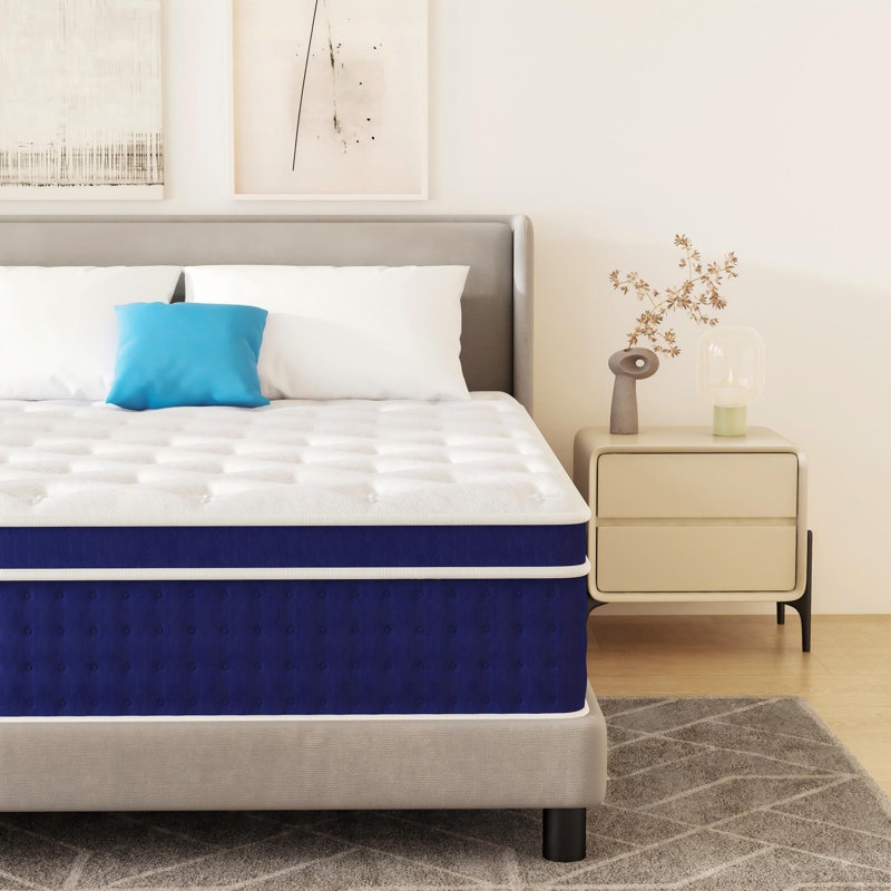 27cm Medium Gel Memory Foam Pocket Sprung Mattress, Single (3')