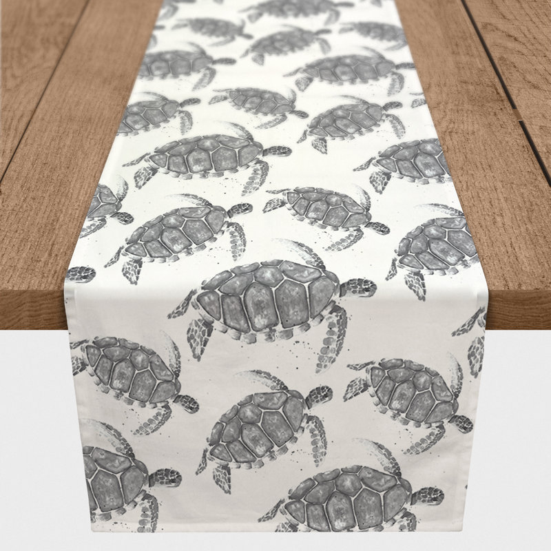 Chemin de table géométrique Adamson, Gris, L 72 po x l 16 po