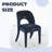 Set of 2 Chenille Dining Chairs with Hollow-Out Backrest-468354790