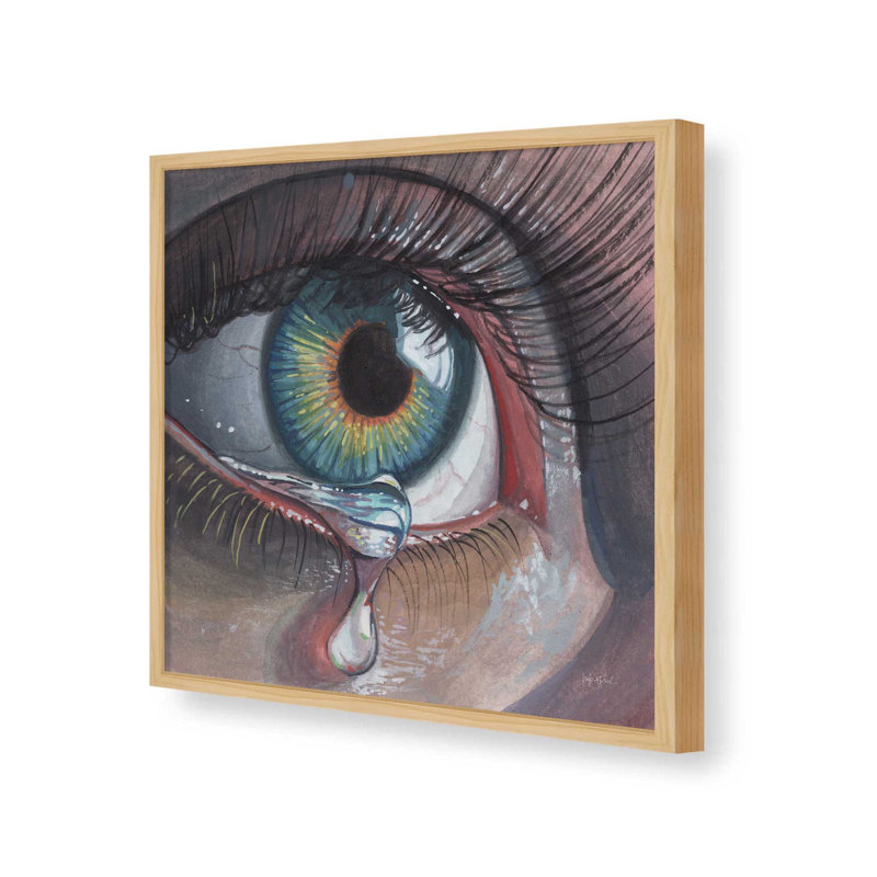 «Simple Teardrop» par Kate Jarvik Birch, reproduction d'art, 37.5" H x 37.5" W, Maple, Framed Print