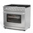 36-Inch Slide-In Gas Range with 6 Burners, Convection Bake, Roast, Broil & Dehydration Modes, Professional-Grade Knob Controls, LP Conversion Kit, Includes 2 Oven Racks, Anti-Tip Bracket, and Baking Pan with Drip Tray