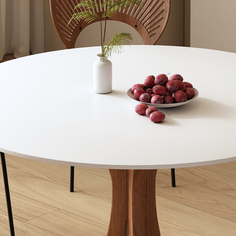 Table de salle à manger blanche, H 29,53 po x L 39,37 po x l 39,37 po