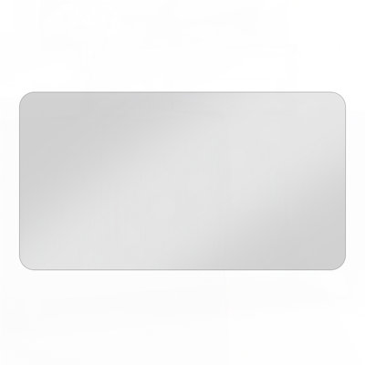 Miroir de salle de bain arrondi sans cadre - miroir argenté de 5 mm et antidéflagrant
