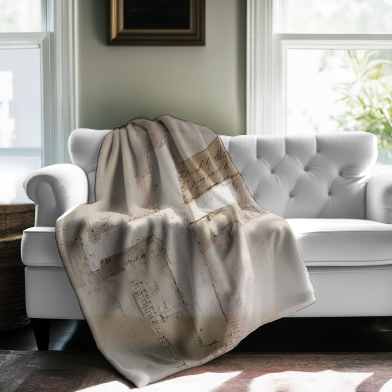Jeté Rose Petal Crossroads - 1 pièce Sherpa Bla Premium, L 50 po x L 60 po
