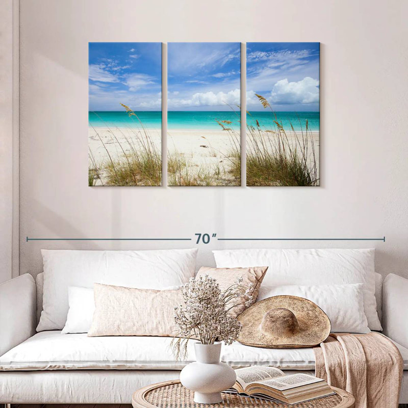 Gillard Grassy, plage des Caraïbes, H 28 po x l 45 po