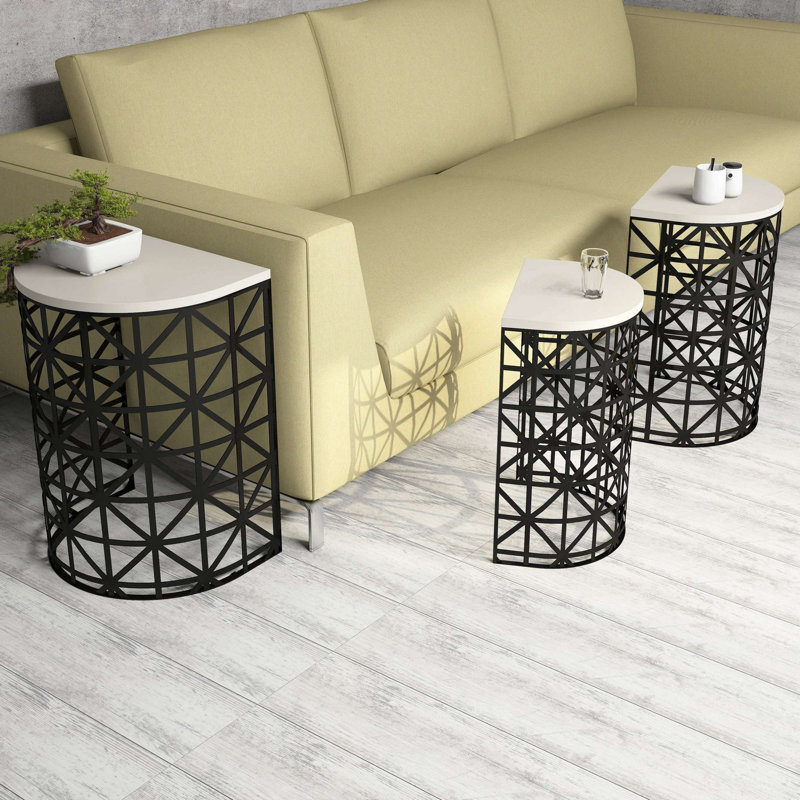 Tables gigognes Manzella, Cream