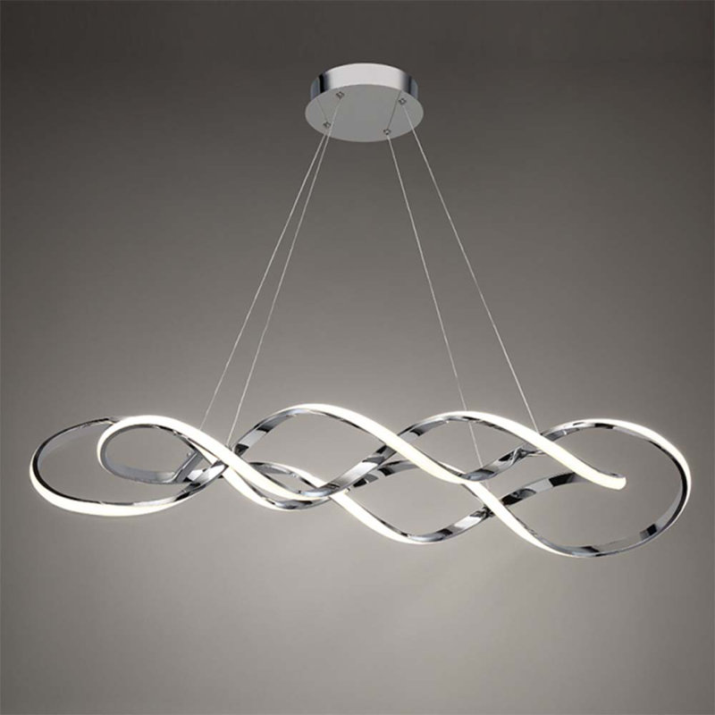 Elysian Chrome 39" LED Pendant with Frosted Diffuser - Indoor/Outdoor