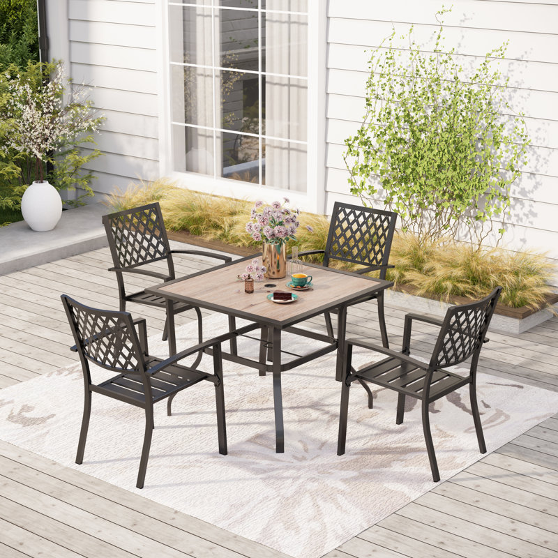 4 -Person 94cm Long Dining Set, No, None