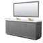 Meuble-lavabo double autoportant 84 po avec plateau en marbre Strada-114679785-114679789