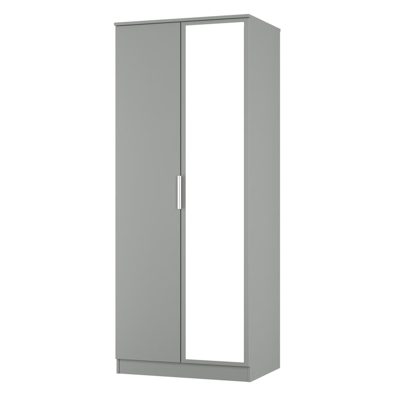 Biernat Manufactured Wood Wardrobe, Uniform Grey/Dusk Grey