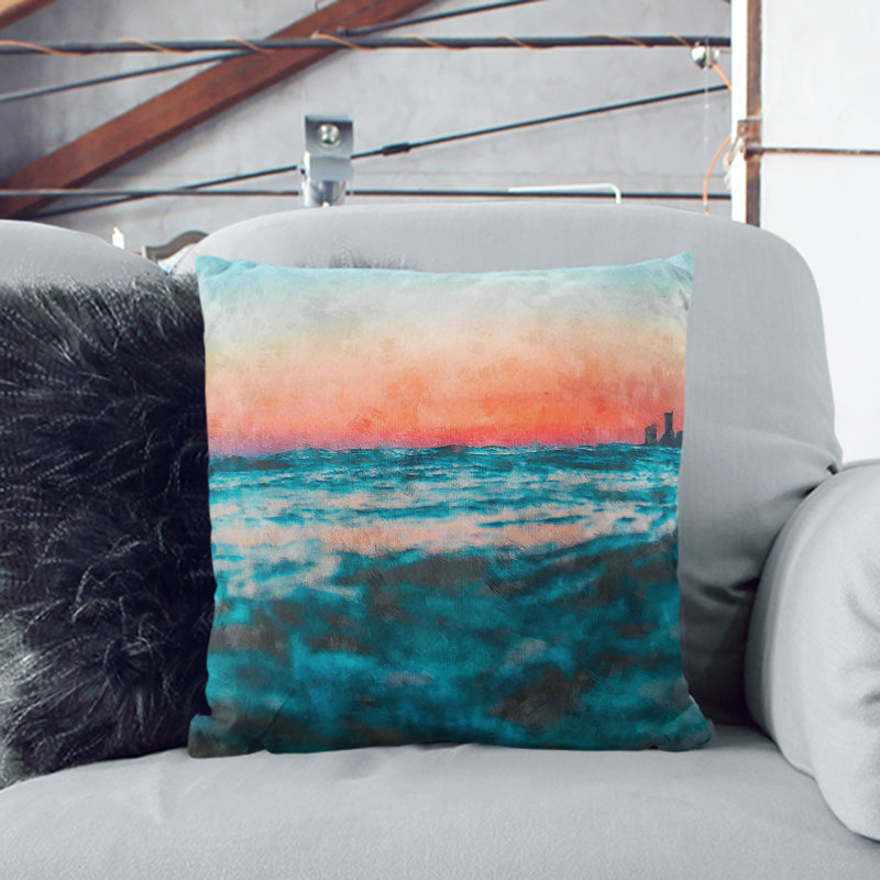 Square Cushion, 40cm H x 40cm W x 15cm D, Stone