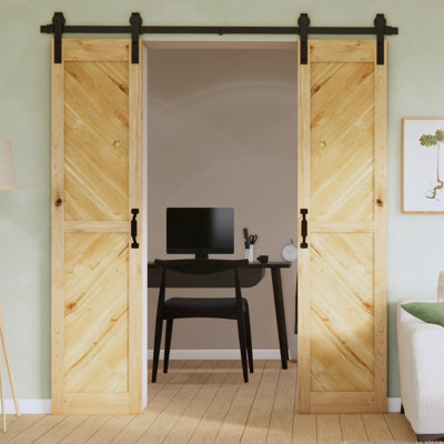 Solid Oak Barn Door Unfinished