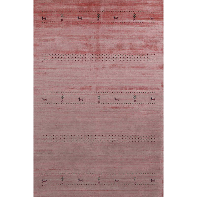 Tapis tribal rose Gabbeh 5 x 8