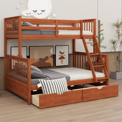 Janete Kids Twin Over Full Bunk Bed with Drawers -  Harriet Bee, AD90E5EFCABA4005A14C13F7FC35A5C2