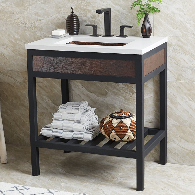 Cuzco 30" Single Bathroom Vanity Base Only, Antique Copper