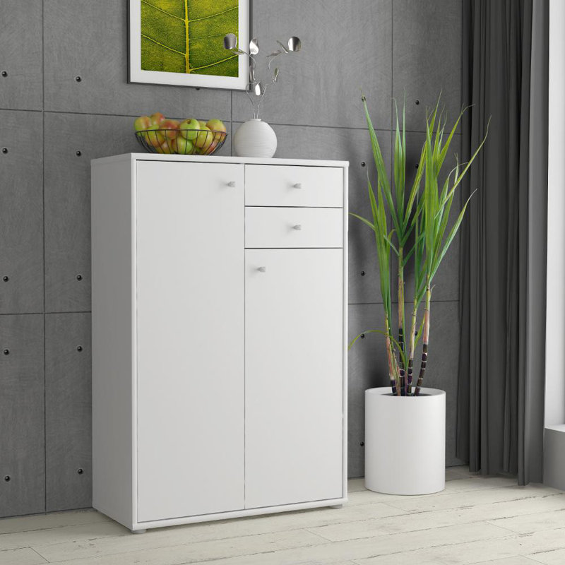 Amandla 73.7cm W 2 - Drawer Chest of Drawers, White