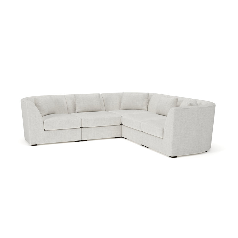 Krista Modular Sectional, Monique Oyster Textured Chenille