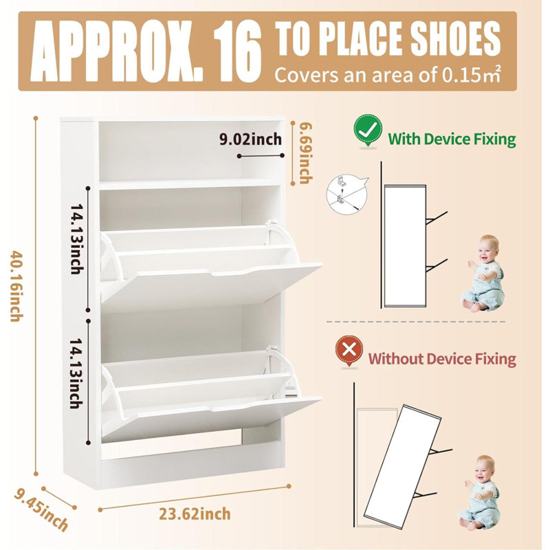 Mandip Flip Down Shoe Storage