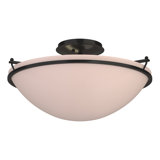Simple Lines Bowl Semi Flush Mount