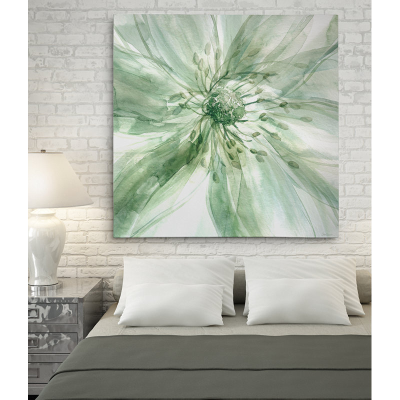 " Macro Sage Flower I ", 32" H x 32" W x 1.5" D, Wrapped Canvas