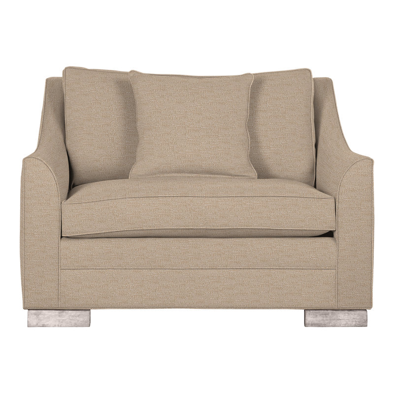 Chaise et demi 50,5 po Nicholas, Sac en papier Perigold Tres Chic, Gris tourterelle