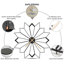 Grande horloge murale en métal pointue étoile sculpture murale suspensions silencieuses Home Decor Living-98916761-98916762