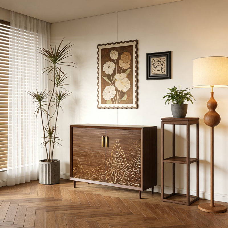Buffet de style rétro et minimaliste