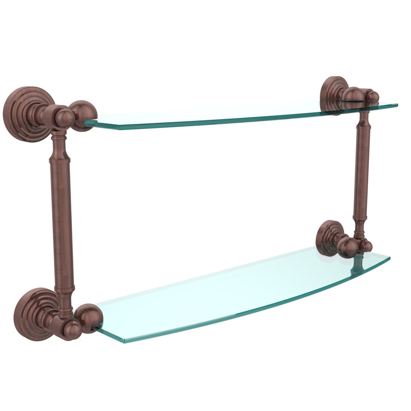 Beresford 2 Piece Tiered Shelf, 22" W x 8.5" H, Antique Copper