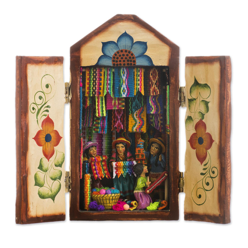 Handmade Marketplace Ceramic Retablo Figurine