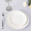Nappe ronde de 90 pouces blanche, paquet de 8 - nappe ronde en tissu de polyester pour l'anniversaire de la réception de mariage, housse de table formelle lavable (convient aux tables de 30 à 72 pouces)