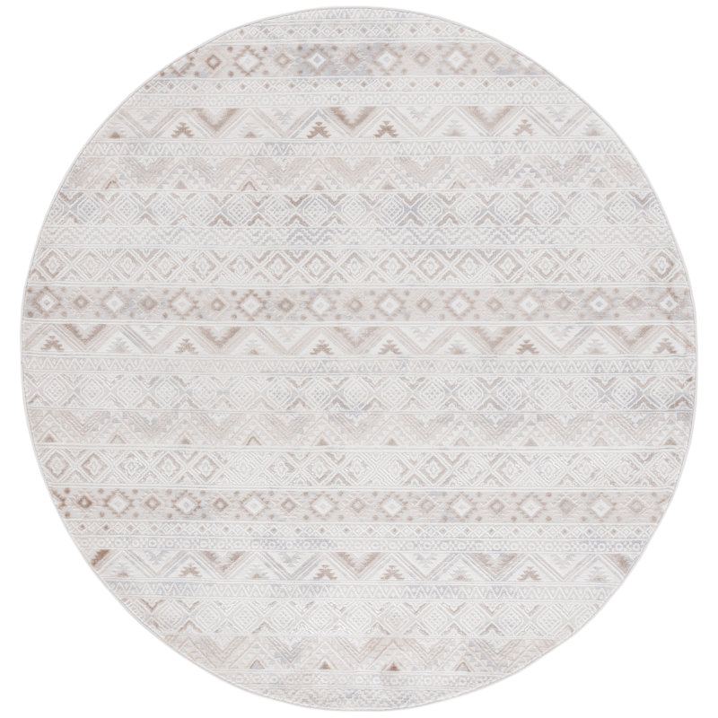 Kaleel Performance Southwestern Rug, Round 6'7"