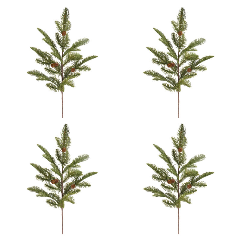 Pine with Pinecones Spray (Set of 4)