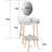 Dressing Table Set With Adjustable LED Light Mirror, 1 Drawer, Padded Stool And Free Cosmetics Organizer