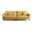 Canapé modulaire jaune en cuir véritable-278211779