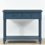 Console de 35,34 po avec deux tiroirs de rangement et une tablette inférieure, structure en bois massif, style moderne élégant, entrée, salon, chambre à coucher-1191545787