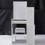 Petite coiffeuse avec tabouret rembourré, grand miroir coulissant, rangement multi-couches, armoire pour siège de table et armoire de rangement à espaces étroits,,, répertorié UL-521437994