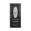 Durable Exterior Doors, 36x80 Fiberglass Modern Oval Glass Home Entry