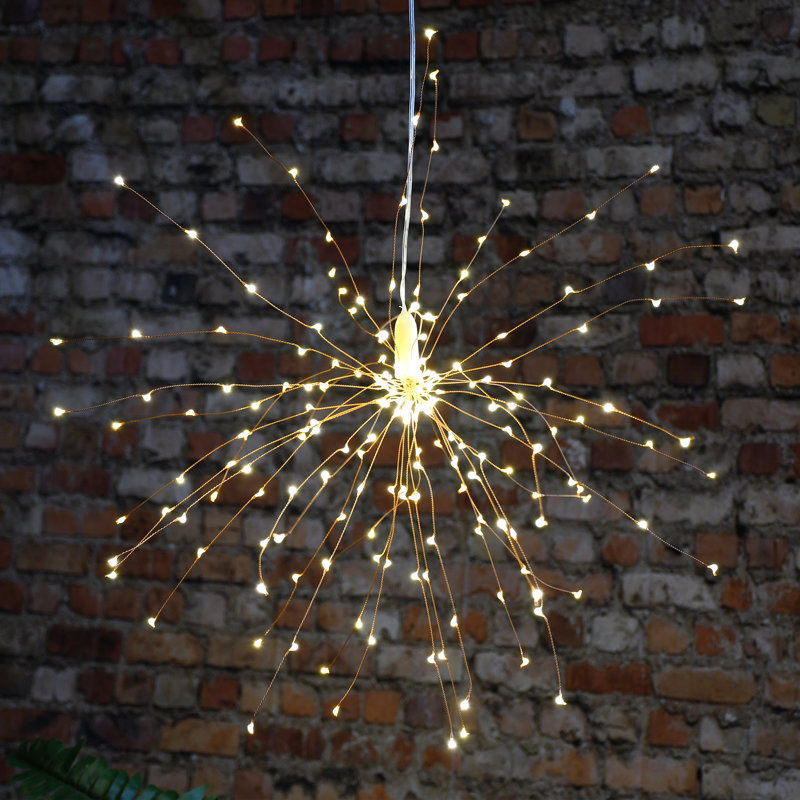 Hanneli Battery Operated Starburst Lights with Remote Control - 2 Piece, Copper, White