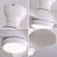 23 Inch Indoor Ceiling Fan With 3 Colour Dimmable 3 ABS Blades Remote Control Reversible DC Motor White With 18W Led Light