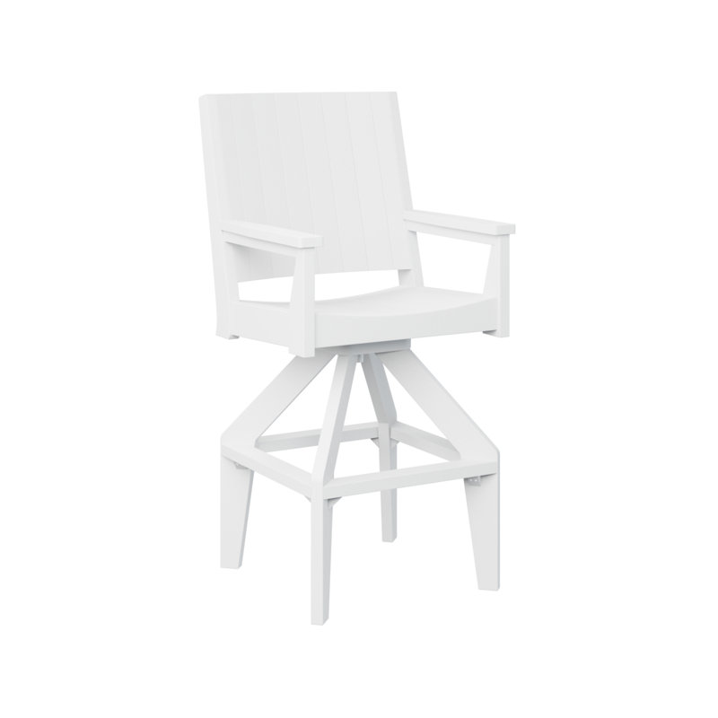 Mayhew Outdoor Bar Stool, White, 28.5"