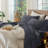 MooMee Sheet Set Extra Deep Pocket 100% Washed Cotton Linen Like Textured Lightweight Breathable-404490825-467547585