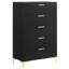 Ensemble de chambre à coucher à panneaux 5 pièces Lexie-343850121-343850122